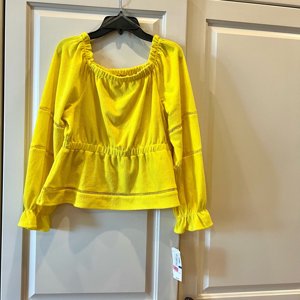 NWT Yellow GB girls Top